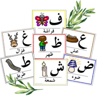 ملصقات جدارية للحروف العربية بالصور