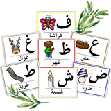 ملصقات جدارية للحروف العربية بالصور