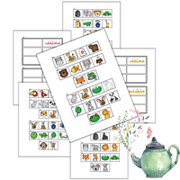 صندوق عمل: بطاقات فرز الأشكال المختلفة والمتشابهة بثيم الحيوانات {+40 بطاقة}